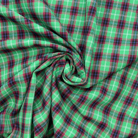 Brushed Cotton Tartan- Green